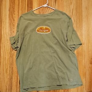 Life is Good Men's Green T-Shirt